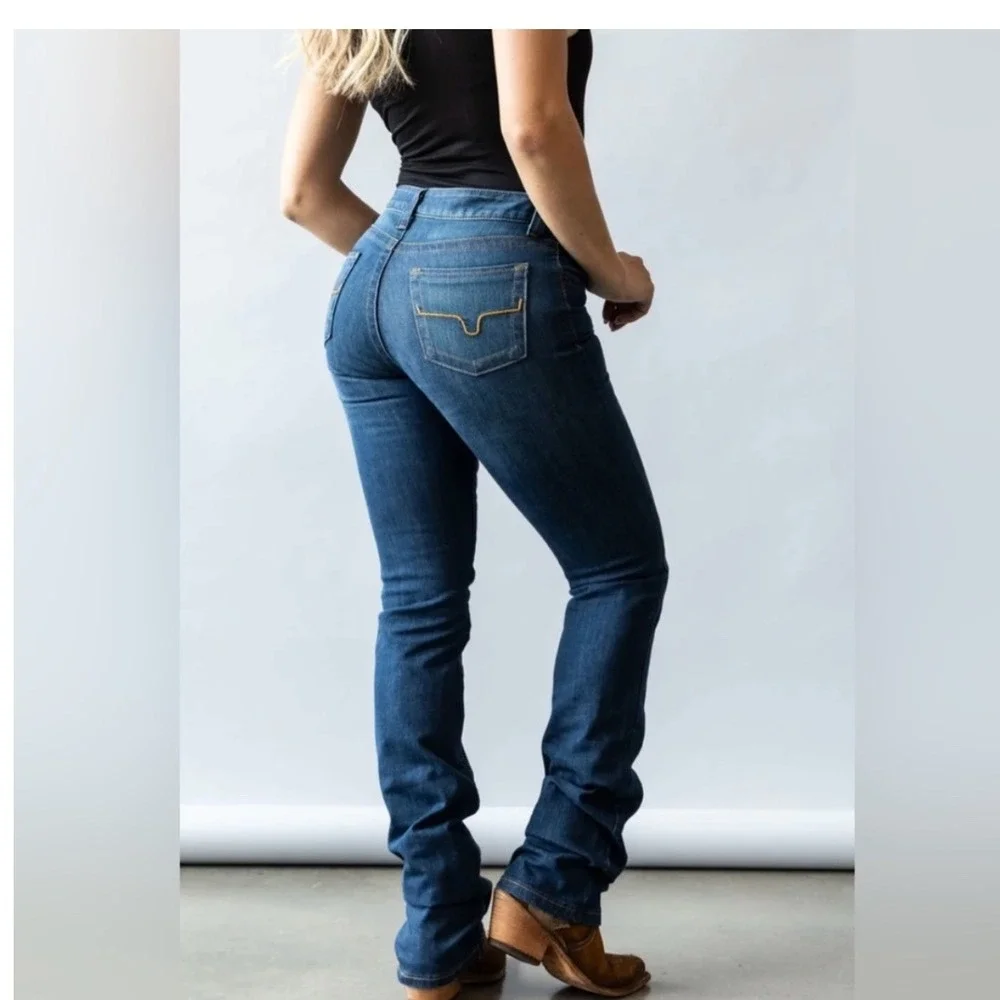 Kimes Ranch Jeans Women's 2/34 Blue Denim Betty Bootcut Western Made In USA - Picture 4 of 10